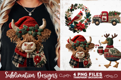 Preppy Rustic Christmas Patchwork Sublimation Designs Product Image 13