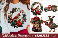 Preppy Rustic Christmas Patchwork Sublimation Designs Product Image 6