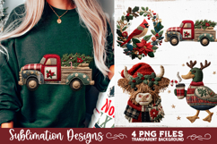 Preppy Rustic Christmas Patchwork Sublimation Designs Product Image 7