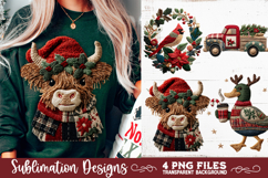 Preppy Rustic Christmas Patchwork Sublimation Designs Product Image 9
