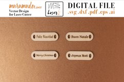 Christmas Present Card File for Laser Cutter - 4 Variations Product Image 1