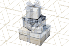Christmas Presents Clipart PNG, Holiday Gifts Clip Art Product Image 5