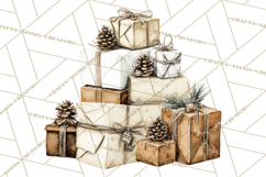 Christmas Presents Clipart PNG, Holiday Gifts Clip Art Product Image 4
