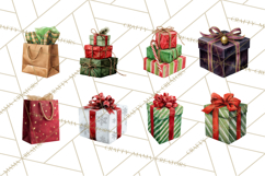 Christmas Presents Clipart PNG, Holiday Gifts Clip Art Product Image 4