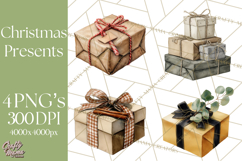 Christmas Presents Clipart PNG, Holiday Gifts Clip Art Product Image 1