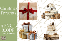 Christmas Presents Clipart PNG, Holiday Gifts Clip Art Product Image 1