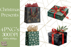 Christmas Presents Clipart PNG, Holiday Gifts Clip Art Product Image 1