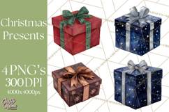 Christmas Presents Clipart PNG, Holiday Gifts Clip Art Product Image 1