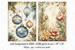 Christmas Card Backgrounds, Watercolor Holiday Scenes, s1 Product Image 2