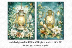 Christmas Card Backgrounds, Watercolor Holiday Scenes, s10 Product Image 3