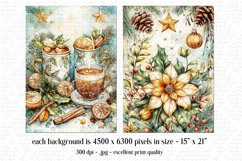 Christmas Card Backgrounds, Watercolor Holiday Scenes, s13 Product Image 2