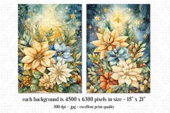 Christmas Card Backgrounds, Watercolor Holiday Scenes, s15 Product Image 2