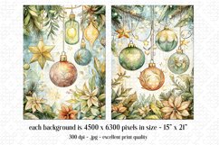 Christmas Card Backgrounds, Watercolor Holiday Scenes, s4 Product Image 2