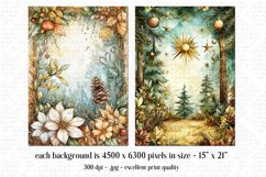 Christmas Card Backgrounds, Watercolor Holiday Scenes, s5 Product Image 2