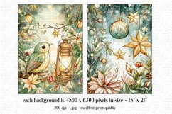 Christmas Card Backgrounds, Watercolor Holiday Scenes, s5 Product Image 3