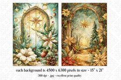 Christmas Card Backgrounds, Watercolor Holiday Scenes, s8 Product Image 3