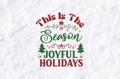 Joyful Holidays Christmas Tree Design T-shirt Product Image 3