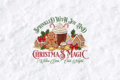 Christmas Magic Gingerbread Village Holiday T-Shirt SVG Product Image 3