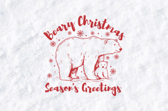 Beary Christmas Season’s Greetings T-Shirt Design Product Image 3