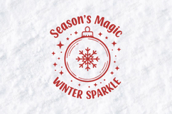 Season’s Magic Winter Sparkle Christmas T-Shirt Design Product Image 3