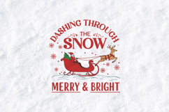 Christmas Dashing Through The Snow T-Shirt Design Product Image 3