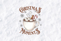 Christmas Moments Hot Cocoa Holiday T Shirt Design Print Product Image 3
