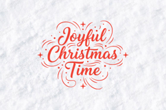 Joyful Christmas Time T-shirt Design, Holiday Typography Product Image 3