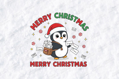 Merry Christmas Santa Tshirt Design Candy Cane Cute Art Product Image 3