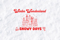 Winter Wonderland Snowy Days Christmas T-Shirt Design SVG Product Image 3