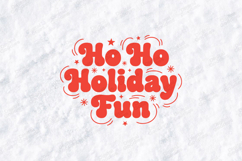 Ho Ho Holiday Fun T-shirt, Festive Christmas Typography Product Image 3