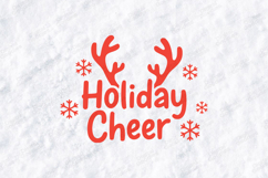 Holiday Cheer T-shirt, Reindeer Antlers Christmas Design Product Image 3