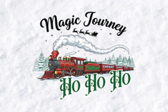 Magic Journey Ho Ho Ho Train Tshirt Design Christmas Art Product Image 3