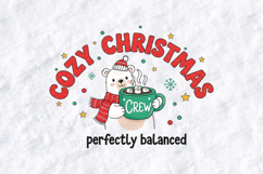 Cozy Christmas Crew Perfectly Balanced SVG PNG JPG Design Product Image 3