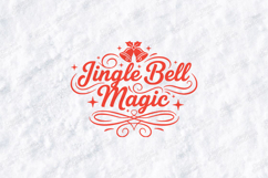 Jingle Bell Magic T-shirt, Christmas Typography Design Product Image 3