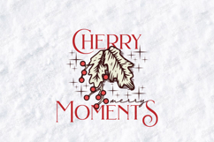 Cherry Merry Moments SVG | Vintage Berries Christmas Design Product Image 1