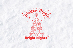Winter Magic Bright Nights Christmas Tree SVG Product Image 3