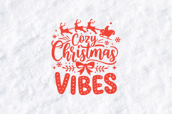 Cozy Christmas Vibes T-shirt, Holiday Typography Design Product Image 3
