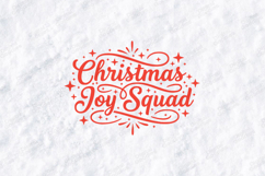 Christmas Joy Squad T-shirt, Holiday Typography Design Product Image 3