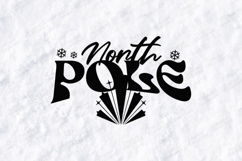 North Pole SVG - Winter Christmas Snow Typography Cut File Product Image 1