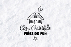 Cozy Christmas Fireside Fun Cabin SVG Design Product Image 3