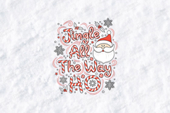 Jingle All The Way Santa T-shirt, Holiday Christmas Design Product Image 3