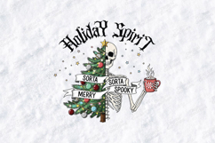 Holiday Spirit Christmas Tree Sign T Shirt Design Graphic Product Image 3