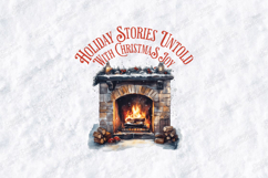 Holiday Stories Untold SVG | Christmas Joy Fireplace Art Product Image 1