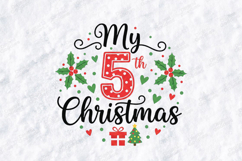 My 5th Christmas Kids Shirt Design SVG PNG JPG Product Image 3