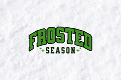 Frosted Season SVG, Varsity Style Winter Typography Cut File Product Image 1