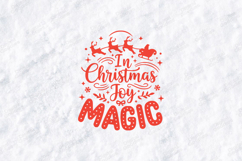 Christmas Joy Magic T-shirt, Holiday Typography Design Product Image 3