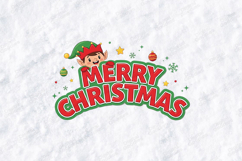 Merry Christmas Elf T Shirt Design for Holiday Season Product Image 3