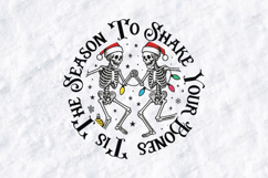 Dancing Skeletons Christmas SVG | Shake Your Bones Goth Product Image 1
