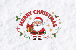 Merry Christmas Santa T Shirt Design | Cute Holiday Gift Art Product Image 3