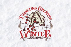 Twinkling Cherries &amp; Winter Dreams Vintage Christmas Design Product Image 2